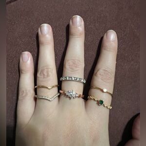 Elegant Gold and Silver Rings